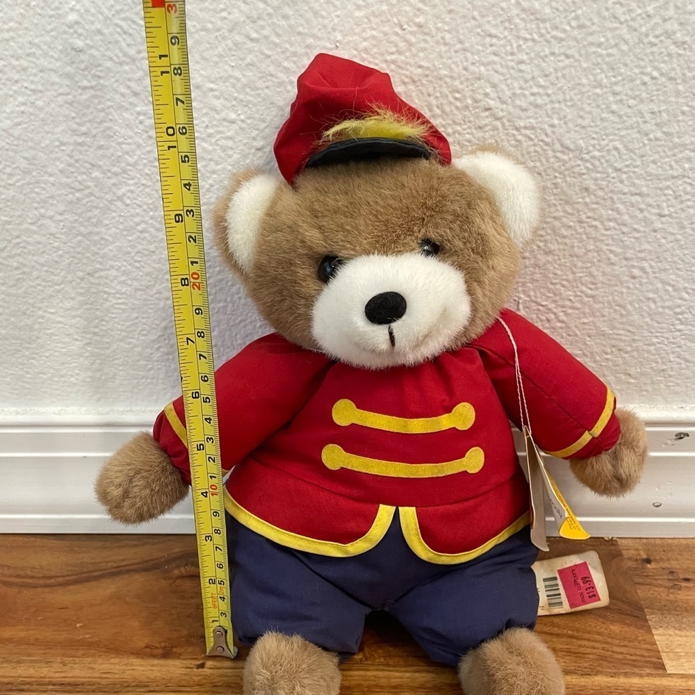 Vintage 1989 Prestige Toy Corp Toy Soldier Teddy Bear Plush 12” With Tags. - Picture 10 of 16
